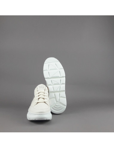 Stokton - Sneakers Donna Pelle Bianco Opaco Prezzo 199,00