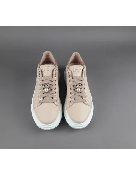 Stokton - Sneakers Donna Pelle Nude Prezzo 210,00