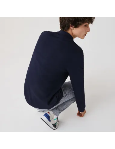 Lacoste - Polo Uomo Manica Lunga Piqué Blu Scuro Prezzo 120,00