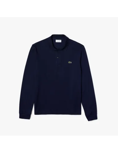 Lacoste - Polo Uomo Manica Lunga Piqué Blu Scuro Prezzo 120,00