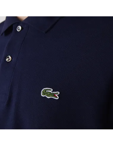 Lacoste - Polo Uomo Manica Lunga Piqué Blu Scuro Prezzo 120,00