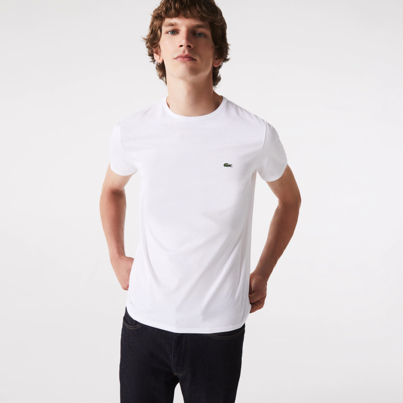 Lacoste - T-Shirt Cotone Pima Bianco Prezzo 60,00