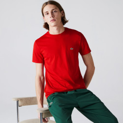 Lacoste - T-Shirt Cotone Pima Rosso Prezzo 60,00
