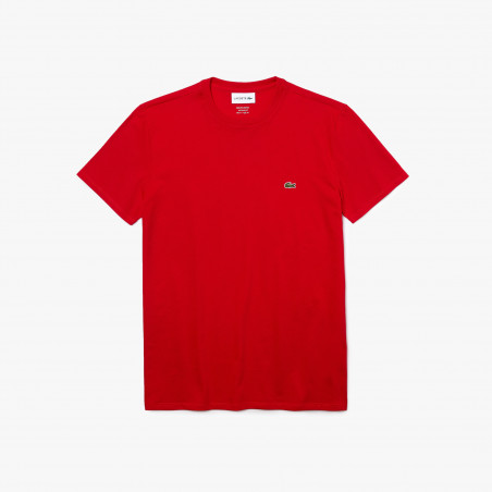Lacoste - T-Shirt Cotone Pima Rosso Prezzo 60,00