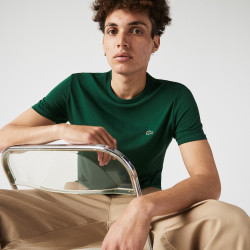 Lacoste - T-Shirt Cotone Pima Verde Scuro Prezzo 60,00