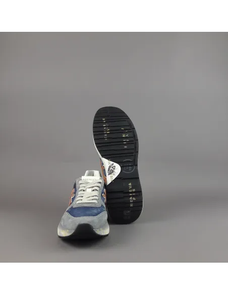 Premiata - Sneakers Uomo Mick Camoscio Tela Grigio Blu Prezzo 240,00