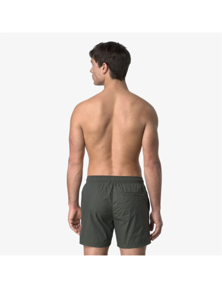 K-Way - Costume Mare Uomo Oliver Nylon Verde Militare Prezzo 70,00