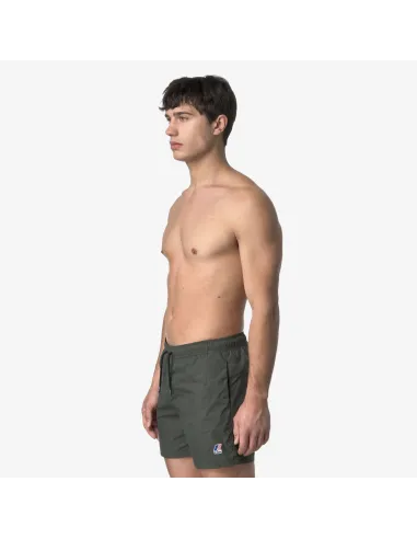 K-Way - Costume Mare Uomo Oliver Nylon Verde Militare Prezzo 70,00