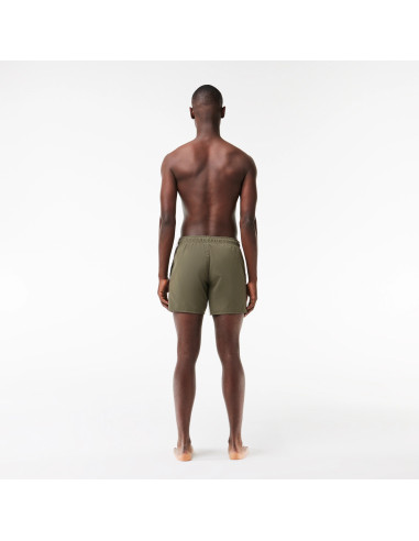 Lacoste - Costume Mare Uomo Nylon Verde Militare Prezzo 80,00