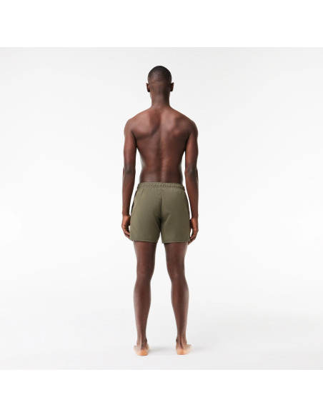 Lacoste - Costume Mare Uomo Nylon Verde Militare Prezzo 80,00