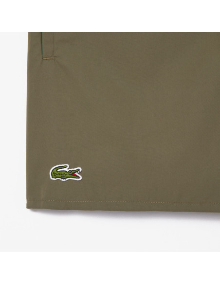 Lacoste - Costume Mare Uomo Nylon Verde Militare Prezzo 80,00