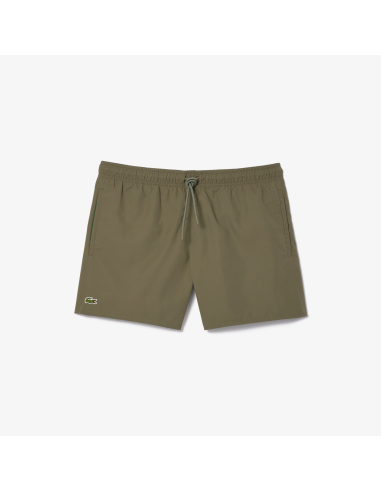 Lacoste - Costume Mare Uomo Nylon Verde Militare Prezzo 80,00