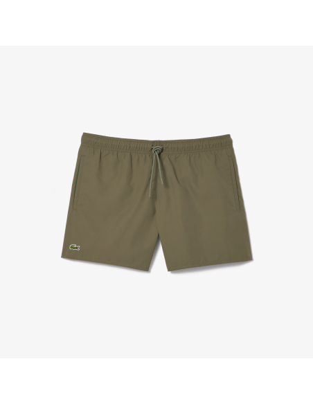 Lacoste - Costume Mare Uomo Nylon Verde Militare Prezzo 80,00