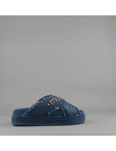 Mou - Sandalo Criss-Cross Donna Denim Prezzo 189,00