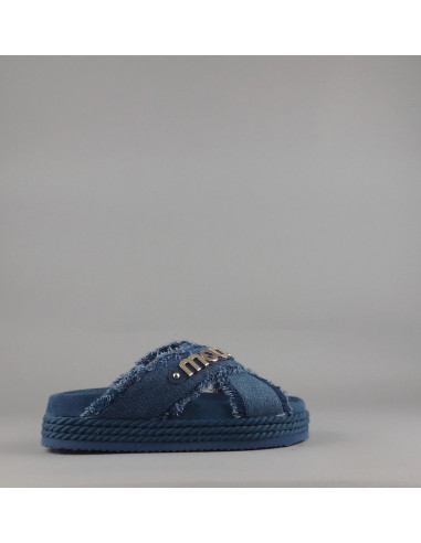 Mou - Sandalo Criss-Cross Donna Denim Prezzo 189,00