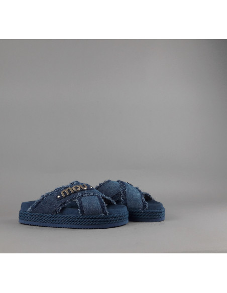 Mou - Sandalo Criss-Cross Donna Denim Prezzo 189,00