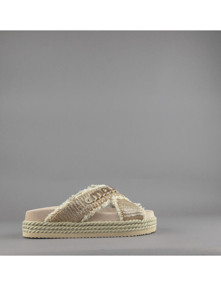 Mou - Sandalo Criss-Cross Donna Rafia Prezzo 199,00