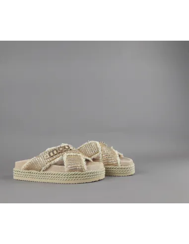 Mou - Sandalo Criss-Cross Donna Rafia Prezzo 199,00