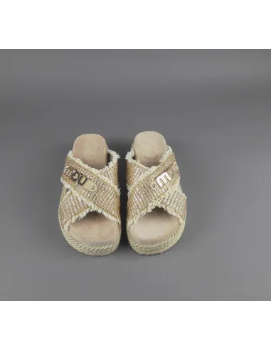 Mou - Sandalo Criss-Cross Donna Rafia Prezzo 199,00