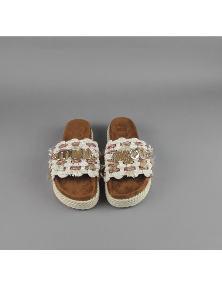 Mou - Sandalo Monoband Donna Tessuto Prezzo 249,00