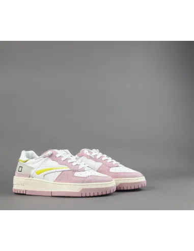 D.A.T.E. - Sneakers Torneo Donna Camoscio Pelle Rosa / Bianco Prezzo 185,00