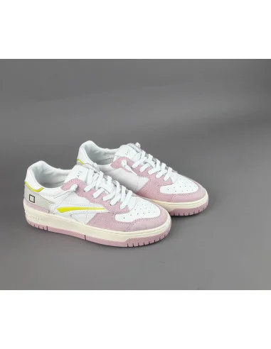 D.A.T.E. - Sneakers Torneo Donna Camoscio Pelle Rosa / Bianco Prezzo 185,00