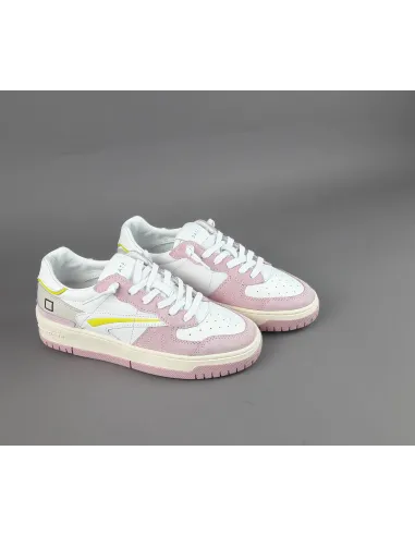 D.A.T.E. - Sneakers Torneo Donna Camoscio Pelle Rosa / Bianco Prezzo 185,00