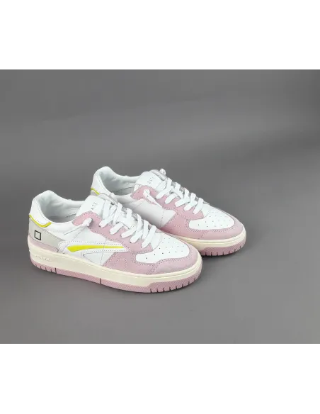 D.A.T.E. - Sneakers Torneo Donna Camoscio Pelle Rosa / Bianco Prezzo 185,00
