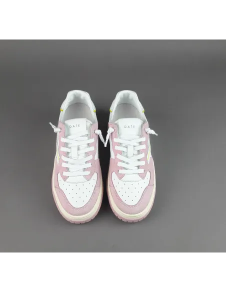 D.A.T.E. - Sneakers Torneo Donna Camoscio Pelle Rosa / Bianco Prezzo 185,00