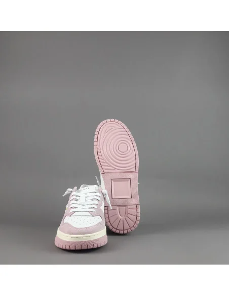 D.A.T.E. - Sneakers Torneo Donna Camoscio Pelle Rosa / Bianco Prezzo 185,00