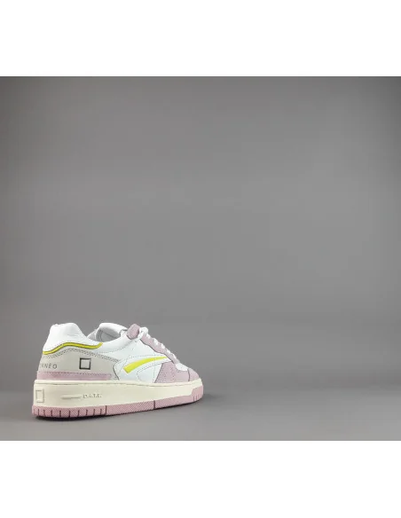 D.A.T.E. - Sneakers Torneo Donna Camoscio Pelle Rosa / Bianco Prezzo 185,00
