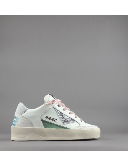 4B12 - Sneakers Kyle Donna Pelle Bianco Prezzo 229,00