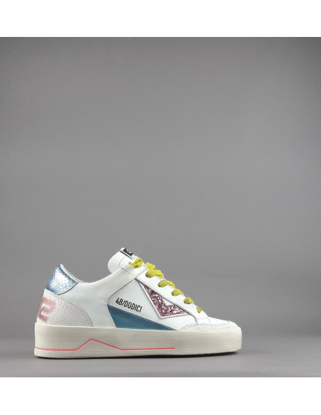 4B12 - Sneakers Kyle Donna Pelle Bianco Prezzo 229,00