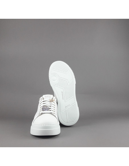 Stokton - Sneakers Donna Pelle Bianco Forata Prezzo 235,00