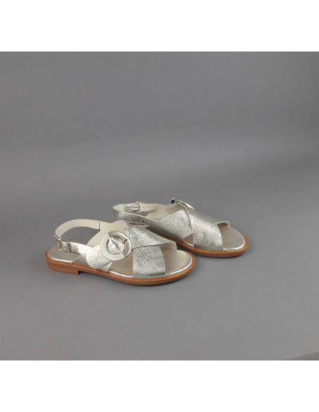 Frau - Sandalo Donna Pelle Criss-Cross Prezzo 125,00