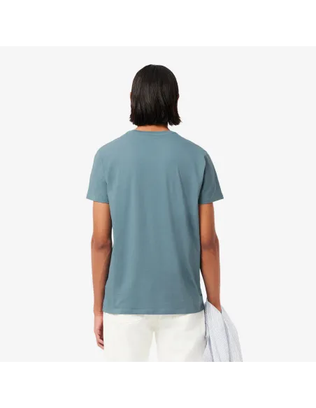 Lacoste - T-Shirt Cotone Pima Blu Grigio Prezzo 60,00
