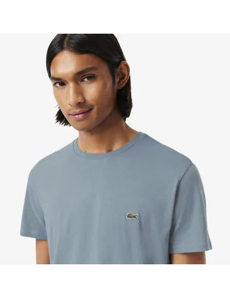 Lacoste - T-Shirt Cotone Pima Blu Grigio Prezzo 60,00
