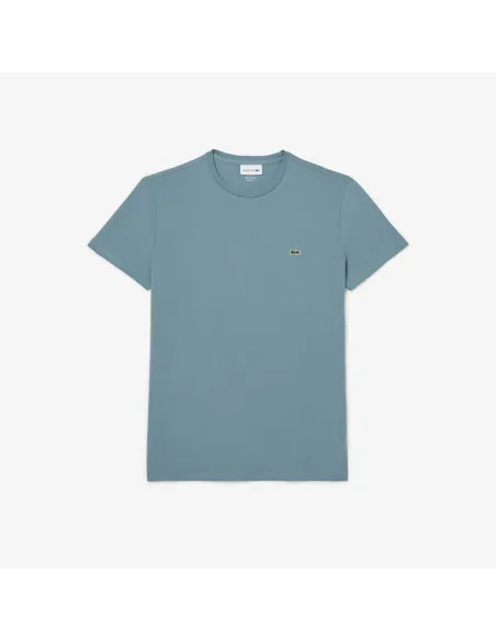 Lacoste - T-Shirt Cotone Pima Blu Grigio Prezzo 60,00