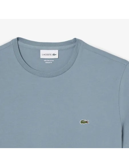 Lacoste - T-Shirt Cotone Pima Blu Grigio Prezzo 60,00