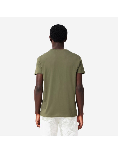 Lacoste - T-Shirt Cotone Pima Verde Militare Prezzo 60,00
