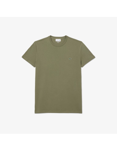 Lacoste - T-Shirt Cotone Pima Verde Militare Prezzo 60,00