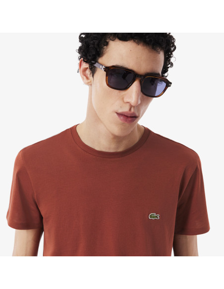 Lacoste - T-Shirt Cotone Pima Ruggine Prezzo 60,00