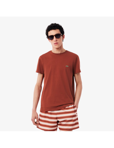 Lacoste - T-Shirt Cotone Pima Ruggine Prezzo 60,00