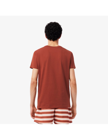 Lacoste - T-Shirt Cotone Pima Ruggine Prezzo 60,00