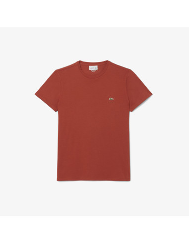 Lacoste - T-Shirt Cotone Pima Ruggine Prezzo 60,00