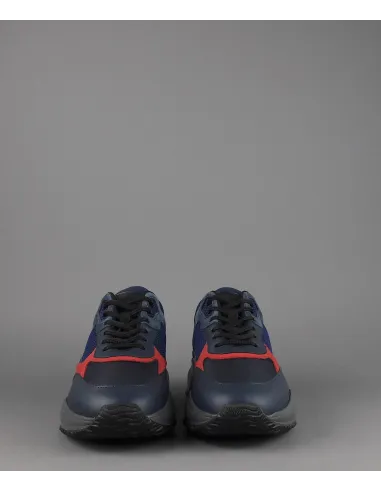 Hogan Sneakers Interaction Uomo Pelle Camoscio Tela Blu Scuro Prezzo 360,00