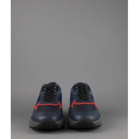 Hogan Sneakers Interaction Uomo Pelle Camoscio Tela Blu Scuro Prezzo 360,00