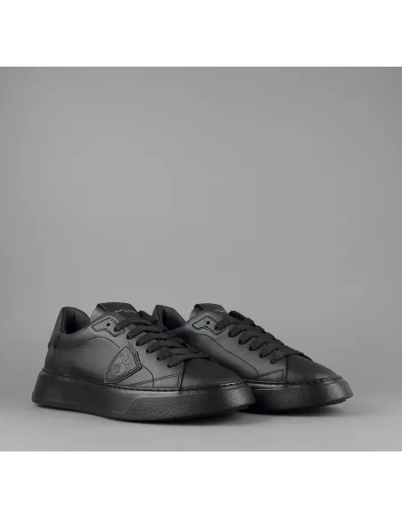Philippe Model \ Sneakers Uomo New Temple Pelle Nero Prezzo 320,00