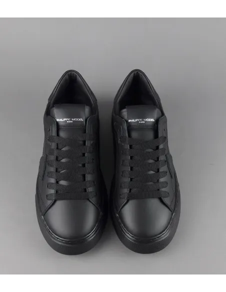 Philippe Model \ Sneakers Uomo New Temple Pelle Nero Prezzo 320,00