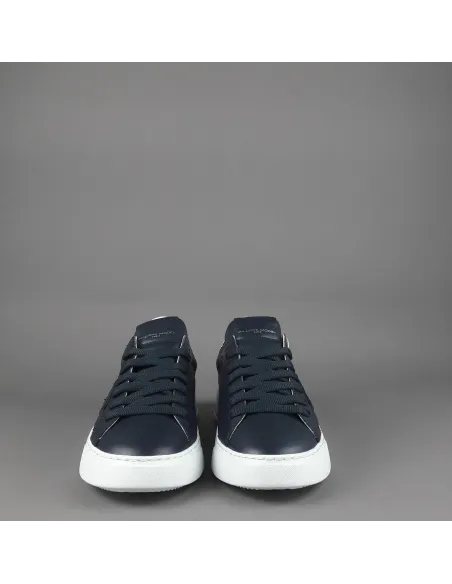 Philippe Model \ Sneakers Uomo New Temple Pelle Blu Scuro Prezzo 320,00